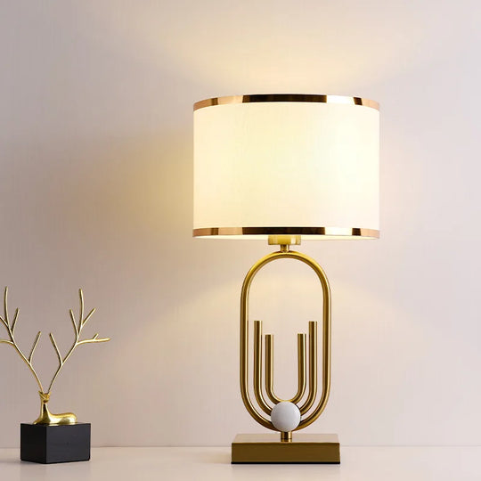 Nordic Luxury Fabric Table Lamp for Bedroom & Living Room