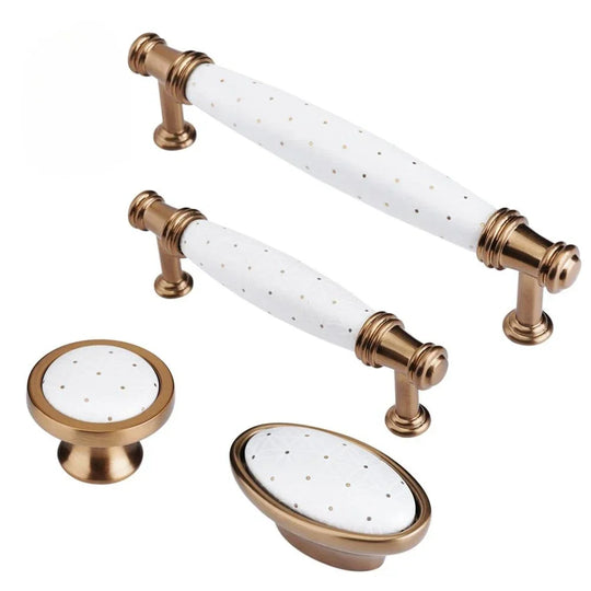 Pearl White Ceramic Cabinet Handles – Elegant Knobs for Furniture