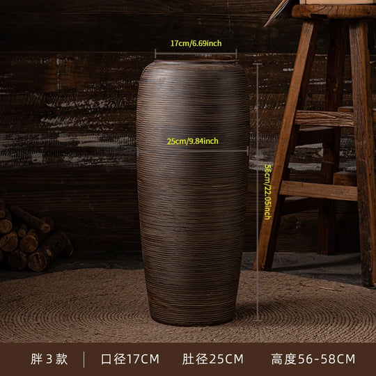 Large Floor Standing Ceramic Vase for Living Room and Courtyard Decor