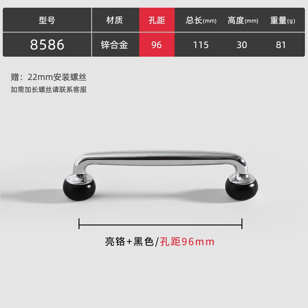 Modern Double-Color Cabinet Handles – Zinc Alloy Drawer Pulls