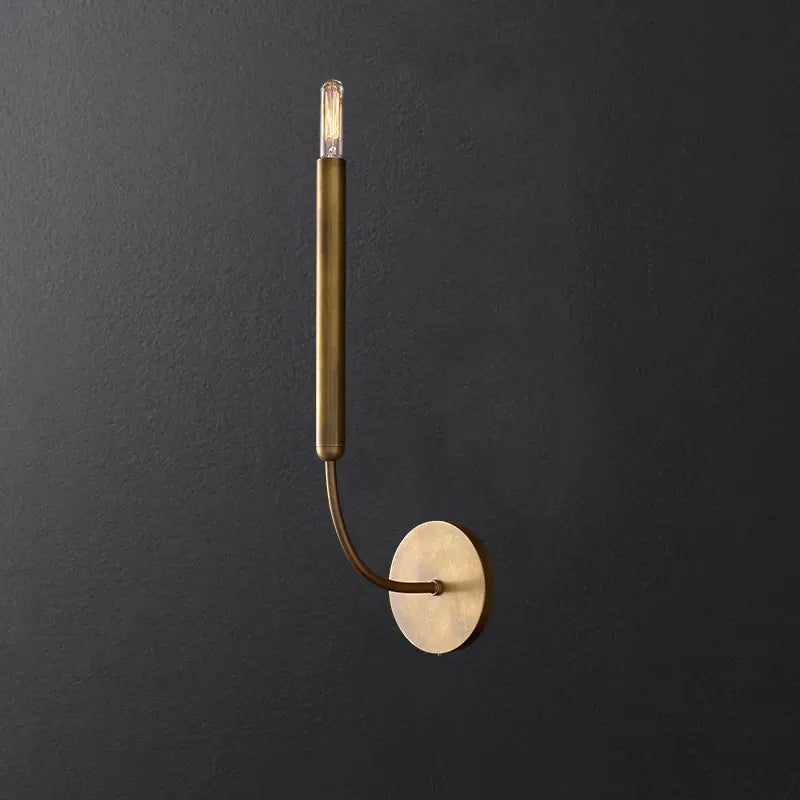 Vintage Gold Mirror Wall Light with Antique Bronze Finish