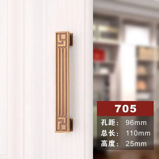 Antique Yellow Bronze Wardrobe Handles – Zinc Alloy Drawer Pulls