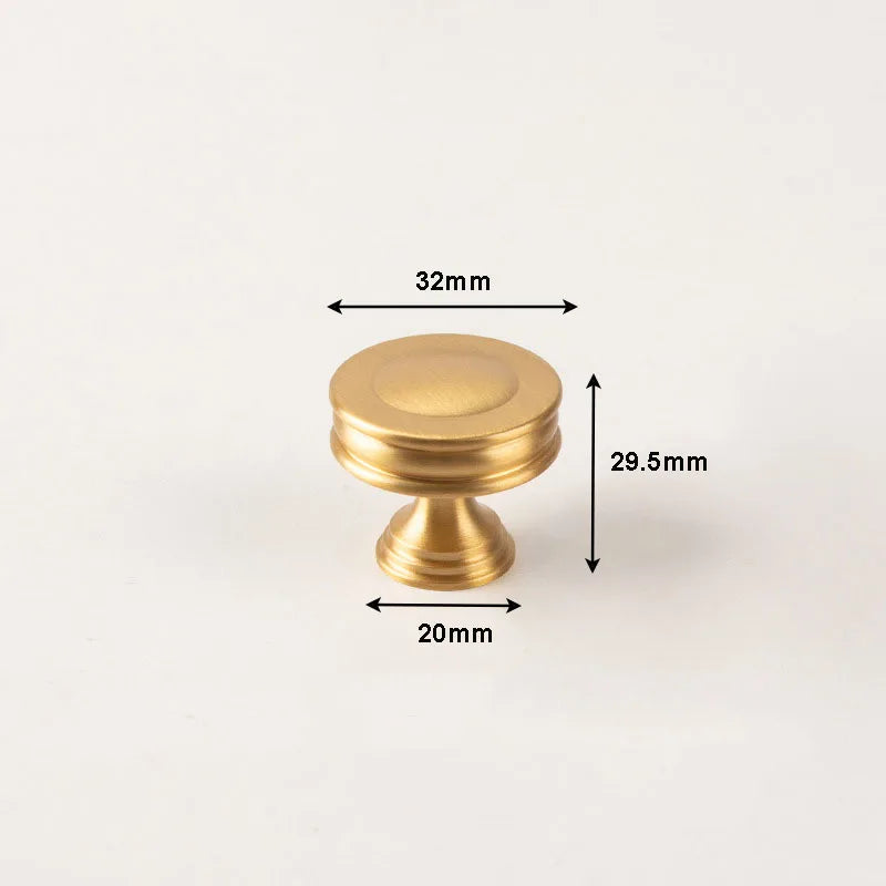 Brass Kitchen Cabinet Handles – Gold Textured Knobs and Pulls for Furniture
