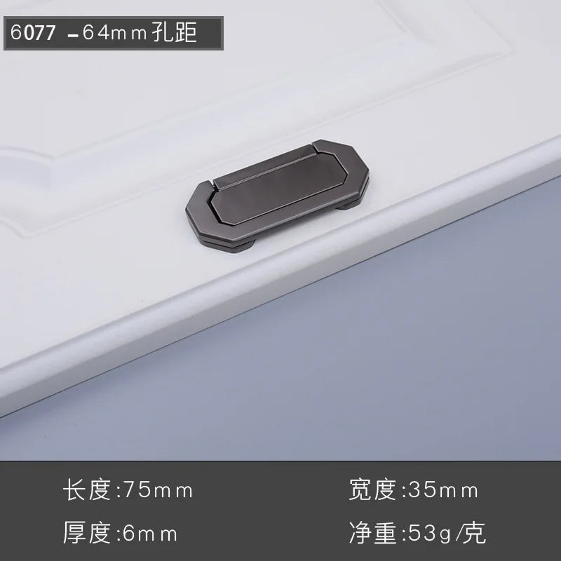 Modern Minimalist Pearl Black Cabinet Handles – European Style Pulls for Furniture