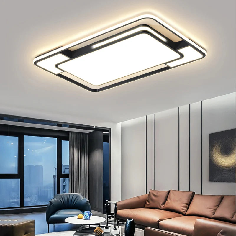 Remote Control Square LED Ceiling Lamp for Living & Dining Room