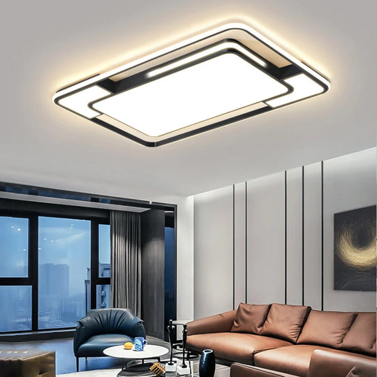 Remote Control Square LED Ceiling Lamp for Living & Dining Room