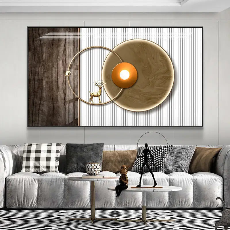 Modern Abstract Architectural Geometry Canvas Wall Art