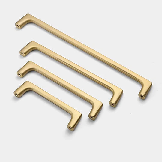 Solid Brass Wardrobe Handles – Modern Bar Pulls for Cabinets and Furniture (106–332mm)