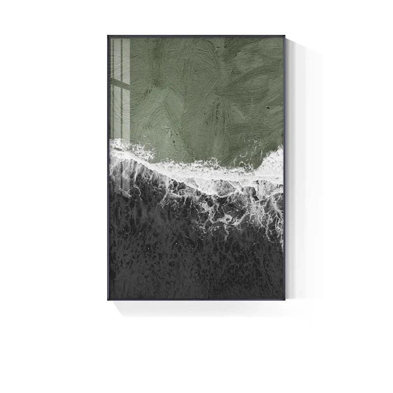Abstract Coastal Beach Landscape Canvas Wall Art Unframed