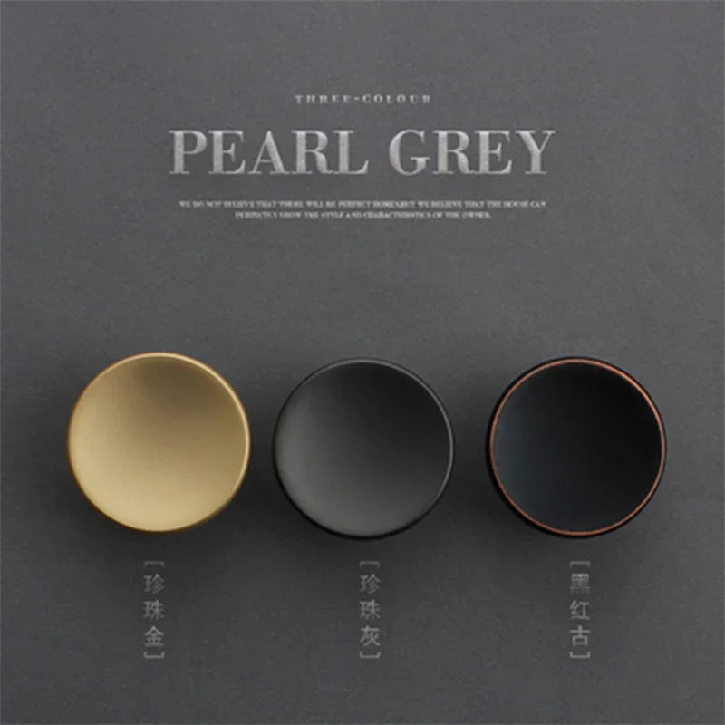 Modern Zinc Alloy Round Knob – Sleek Single-Hole Furniture Handle