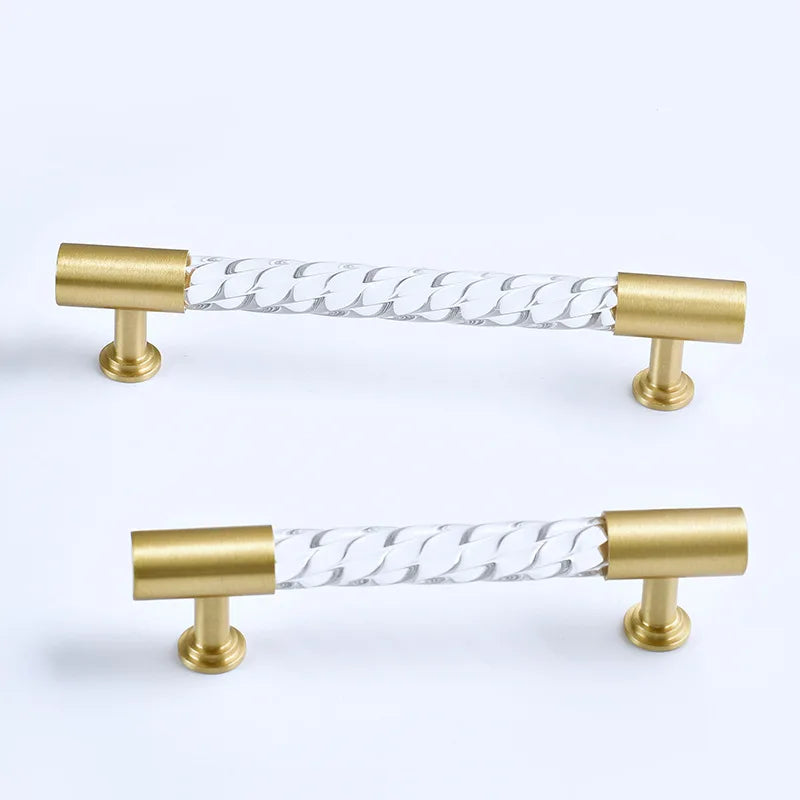 Transparent Acrylic Furniture Handles – Brass Pulls and Knobs for Furniture