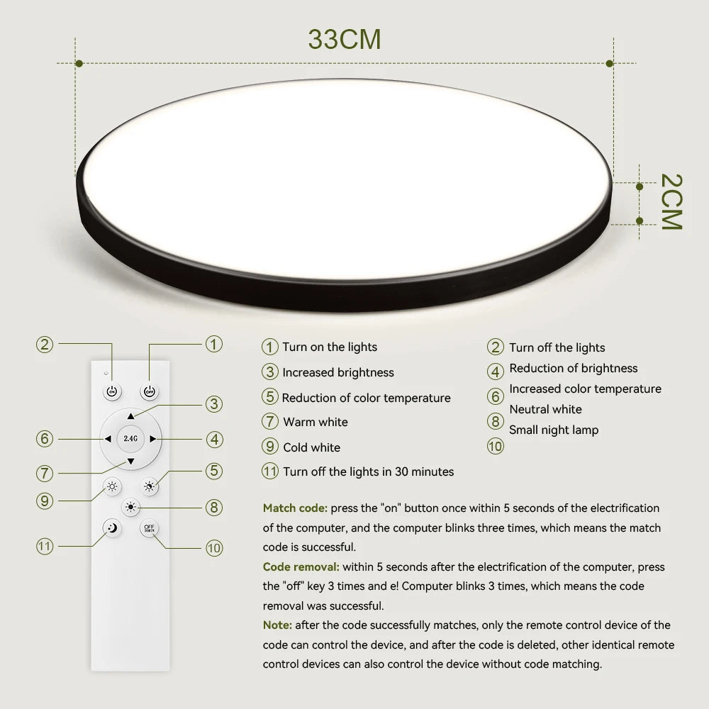 Amelia Smart LED Ceiling Lamp – Dimmable Modern Square Light