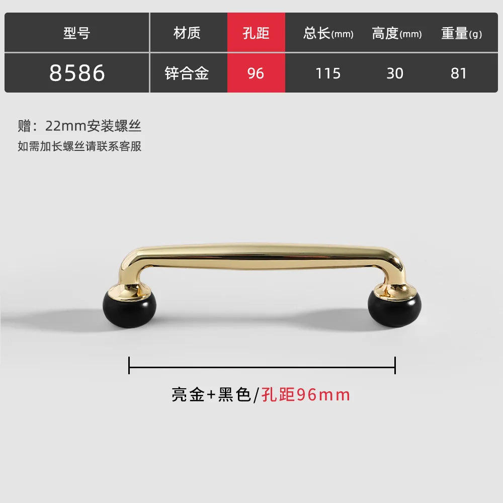 Modern Double-Color Cabinet Handles – Zinc Alloy Drawer Pulls