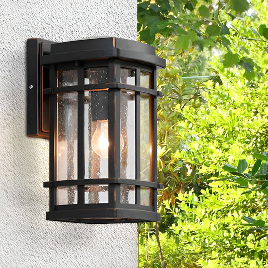 Retro Bubbles Glass Outdoor Wall Light