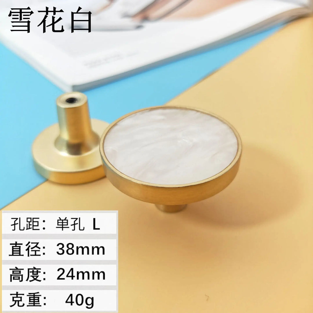 Shell Cabinet Handles – Gold Single-Hole Knobs & Multipurpose Hooks