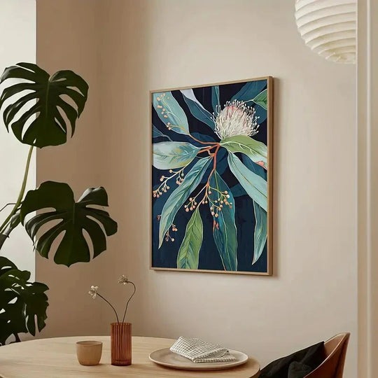 Colorful Abstract Floral Botanical Canvas Wall Art Set of 3