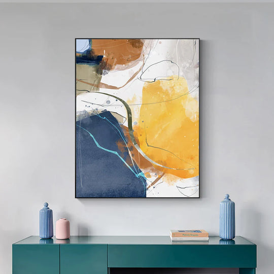 Set of 3 Colorful Abstract Canvas Wall Art Prints