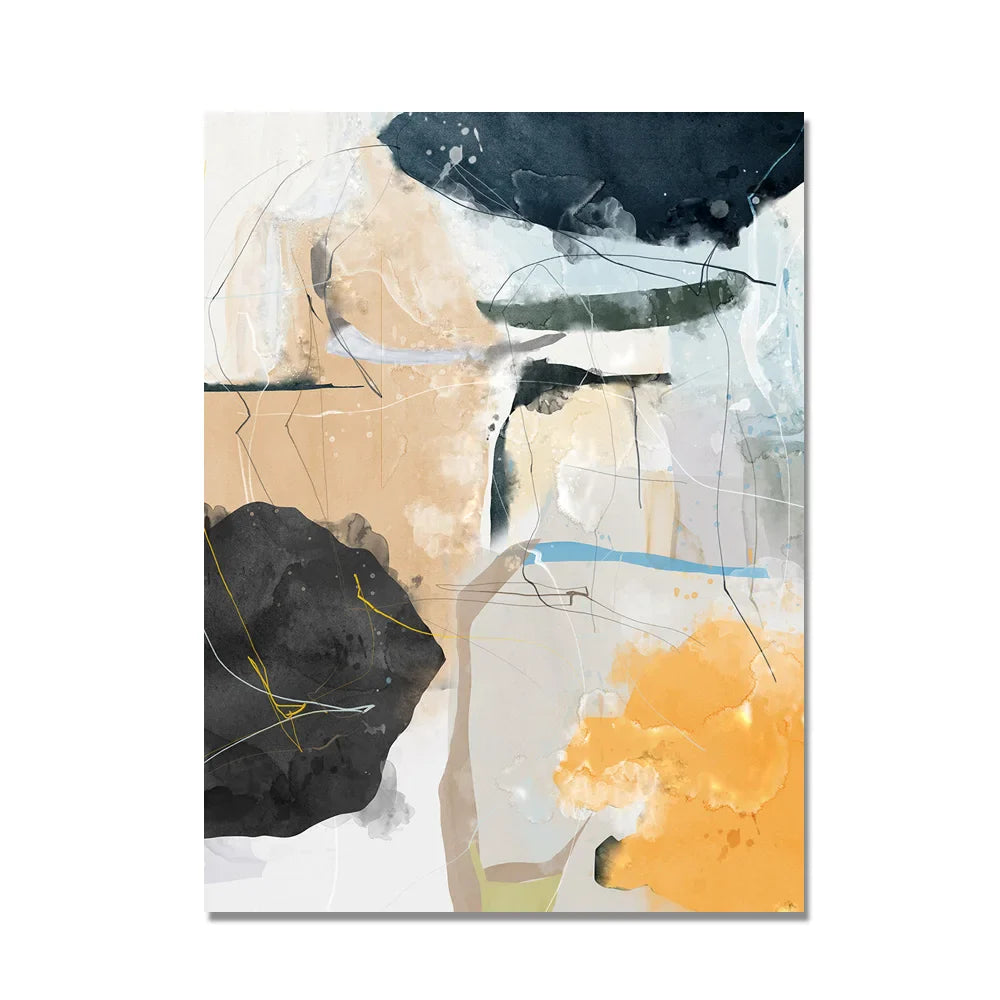 Set of 3 Colorful Abstract Canvas Wall Art Prints