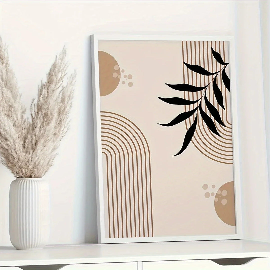 Set Of 3 Neutral Boho Botanical Canvas Wall Art Prints