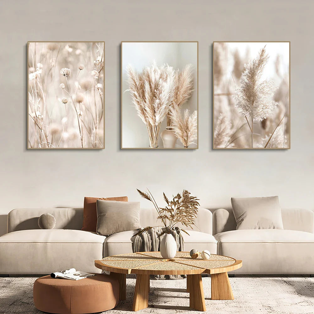 Summer Seascape Coastal Landscape Canvas Wall Art Set of 3