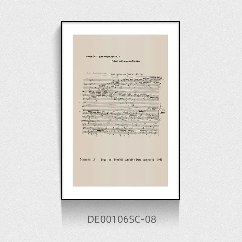 Vintage Style Woman Playing Piano Canvas Wall Art Unframed