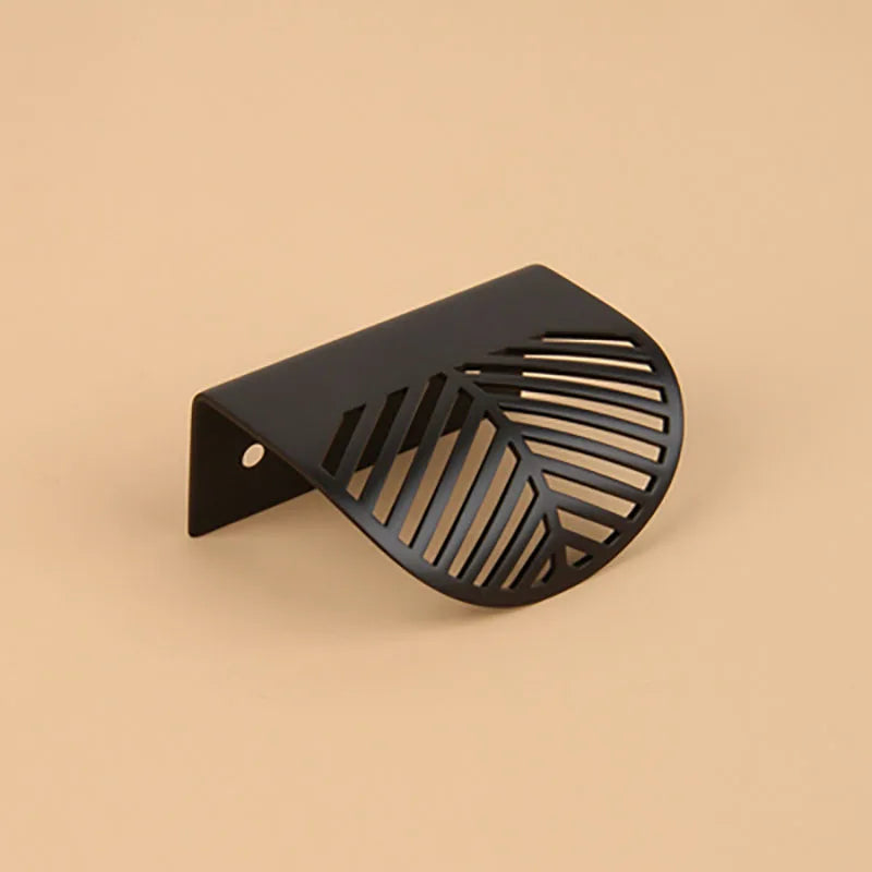 Leaf Shape Brass Handles – Modern Hidden Knobs for Furniture