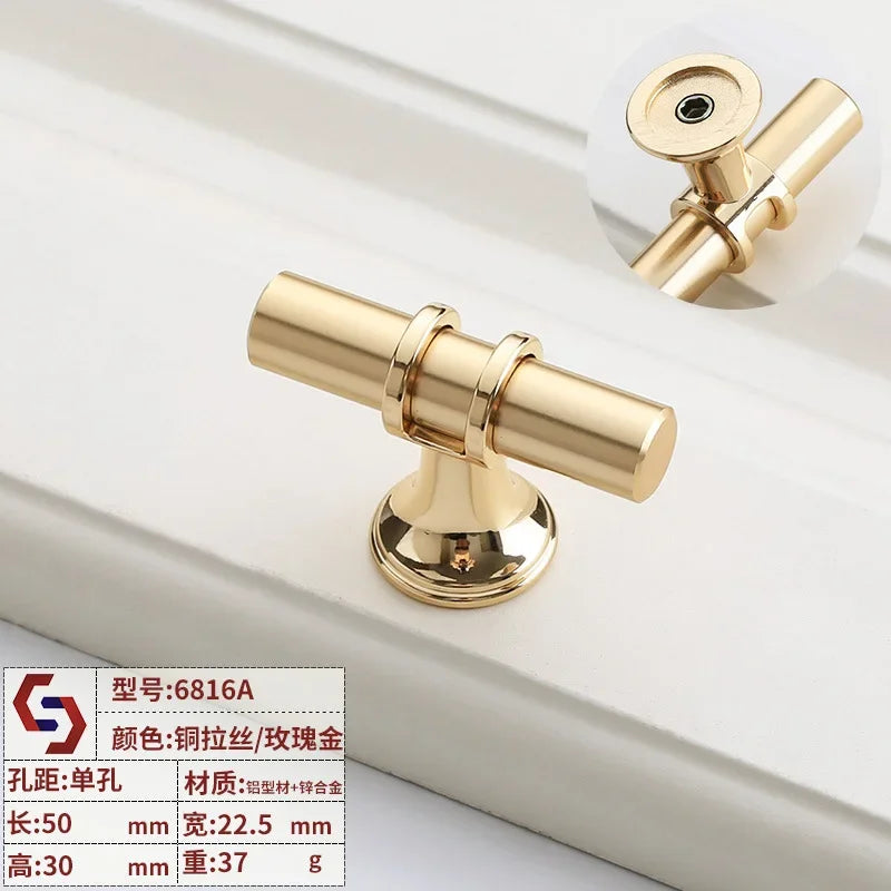 Modern T-Bar Cabinet Handles – Sleek Decorative Furniture Pulls
