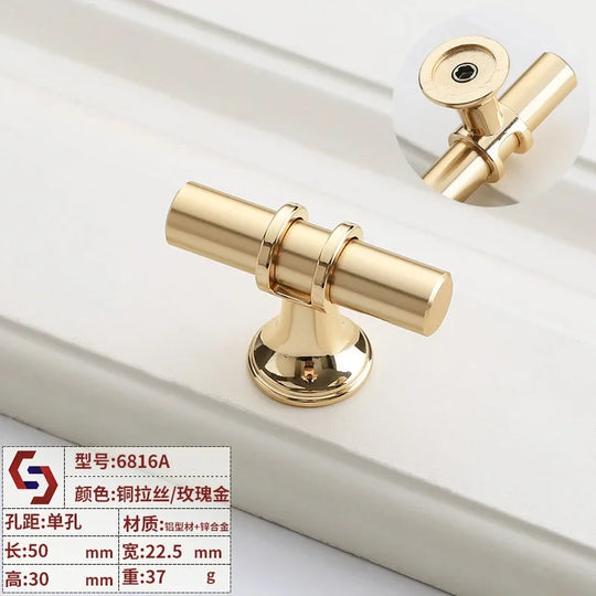 Modern T-Bar Cabinet Handles – Sleek Decorative Furniture Pulls