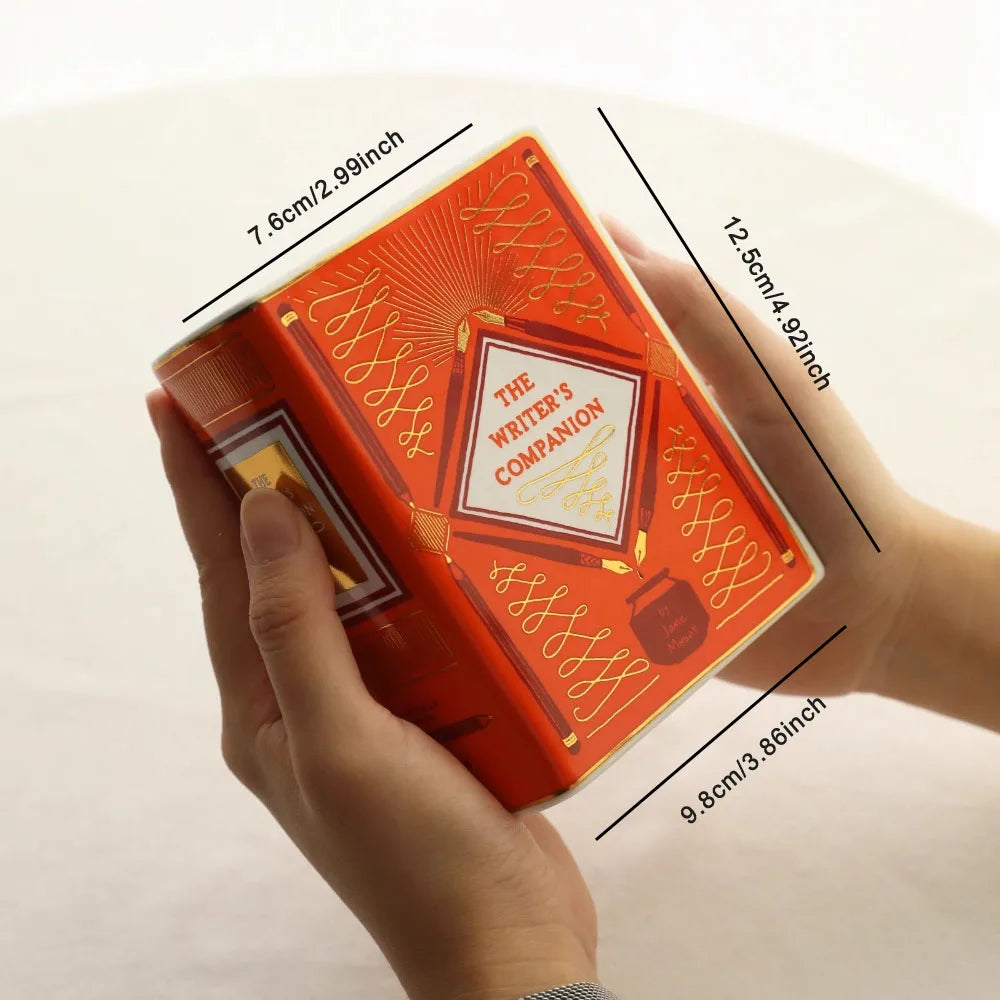 Book Shape Ceramic Decorative Vase for Tabletop Display