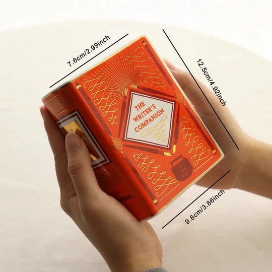 Book Shape Ceramic Decorative Vase for Tabletop Display