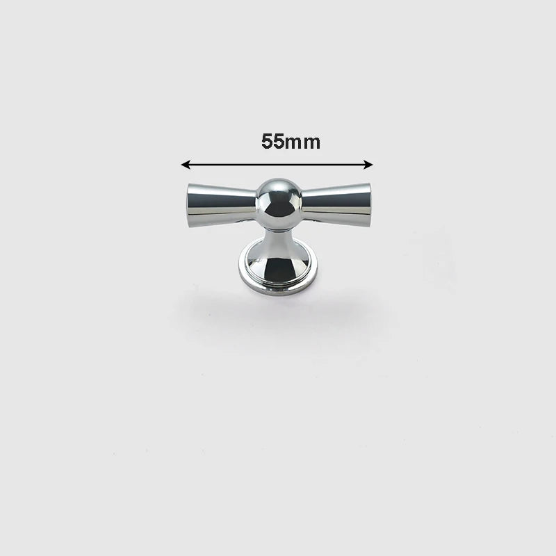 Polished Gold and Silver T-Bar Cabinet Handles – Modern Pulls for Furniture (55–220mm)