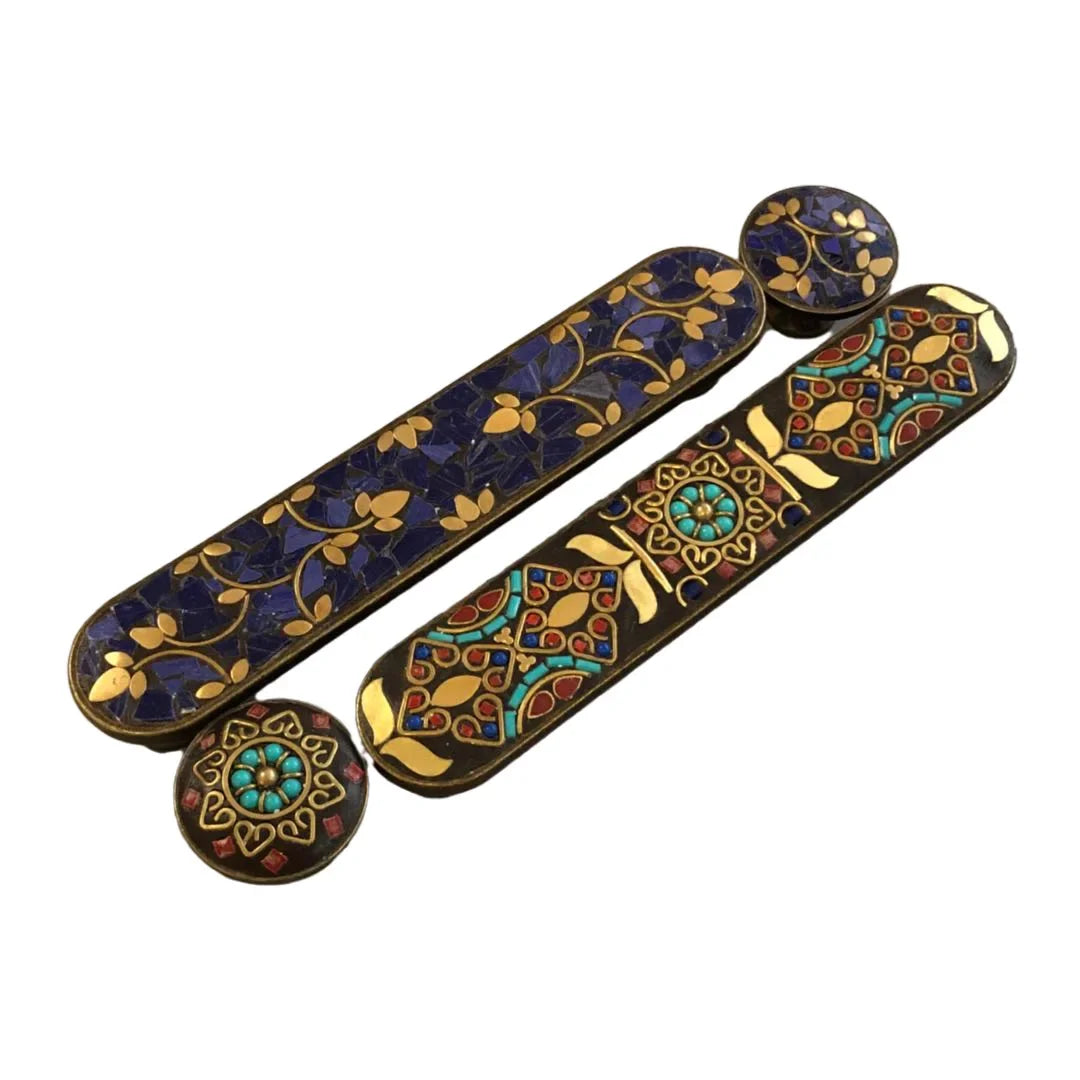 Ethnic Style Brass Art Handles – Vintage Pulls with Artistic Craftsmanship