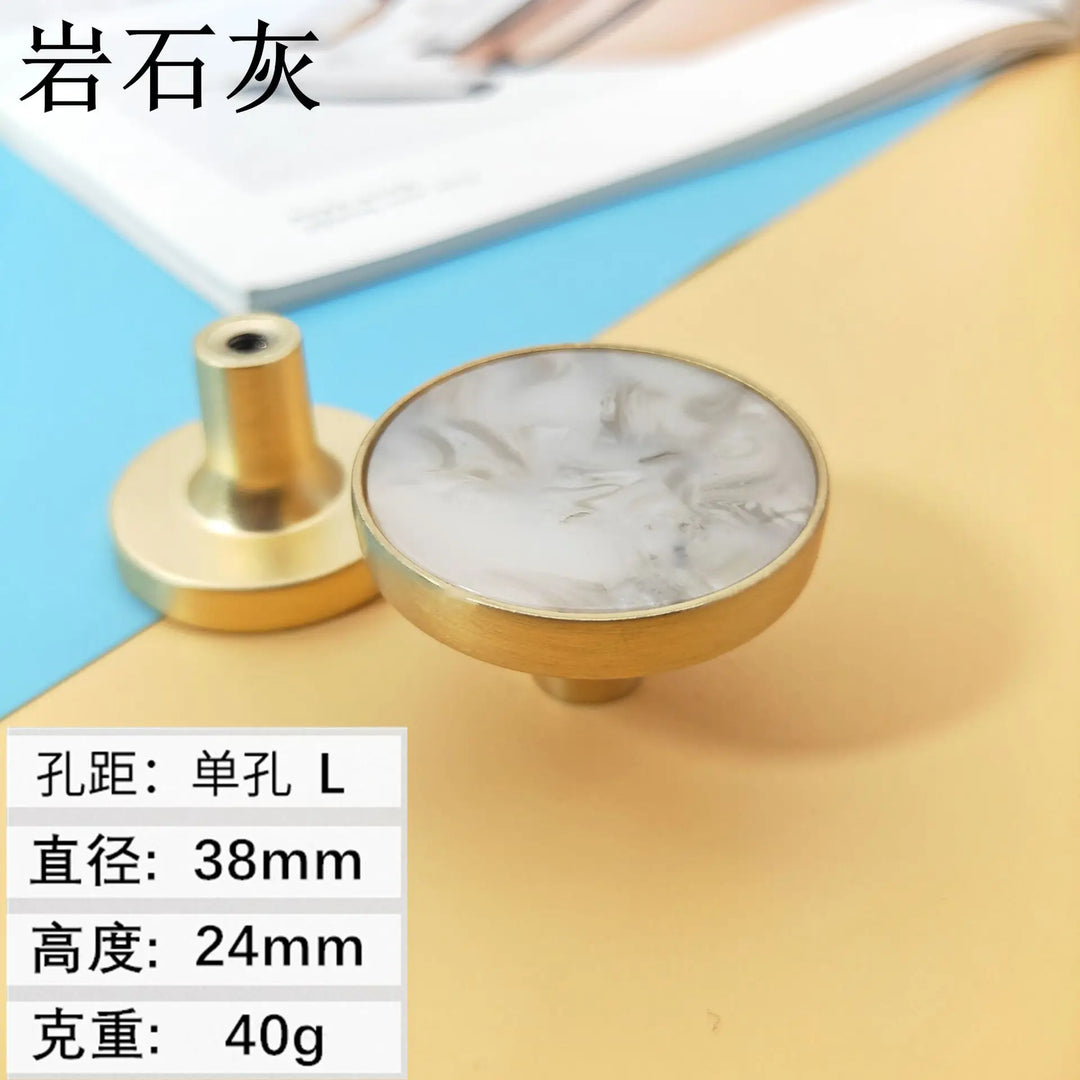 Shell Cabinet Handles – Gold Single-Hole Knobs & Multipurpose Hooks