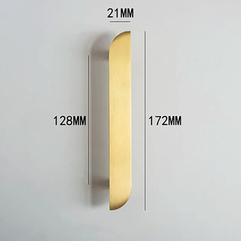 Modern Simple Wardrobe Handles – Solid Brass Pulls and Knobs for Furniture