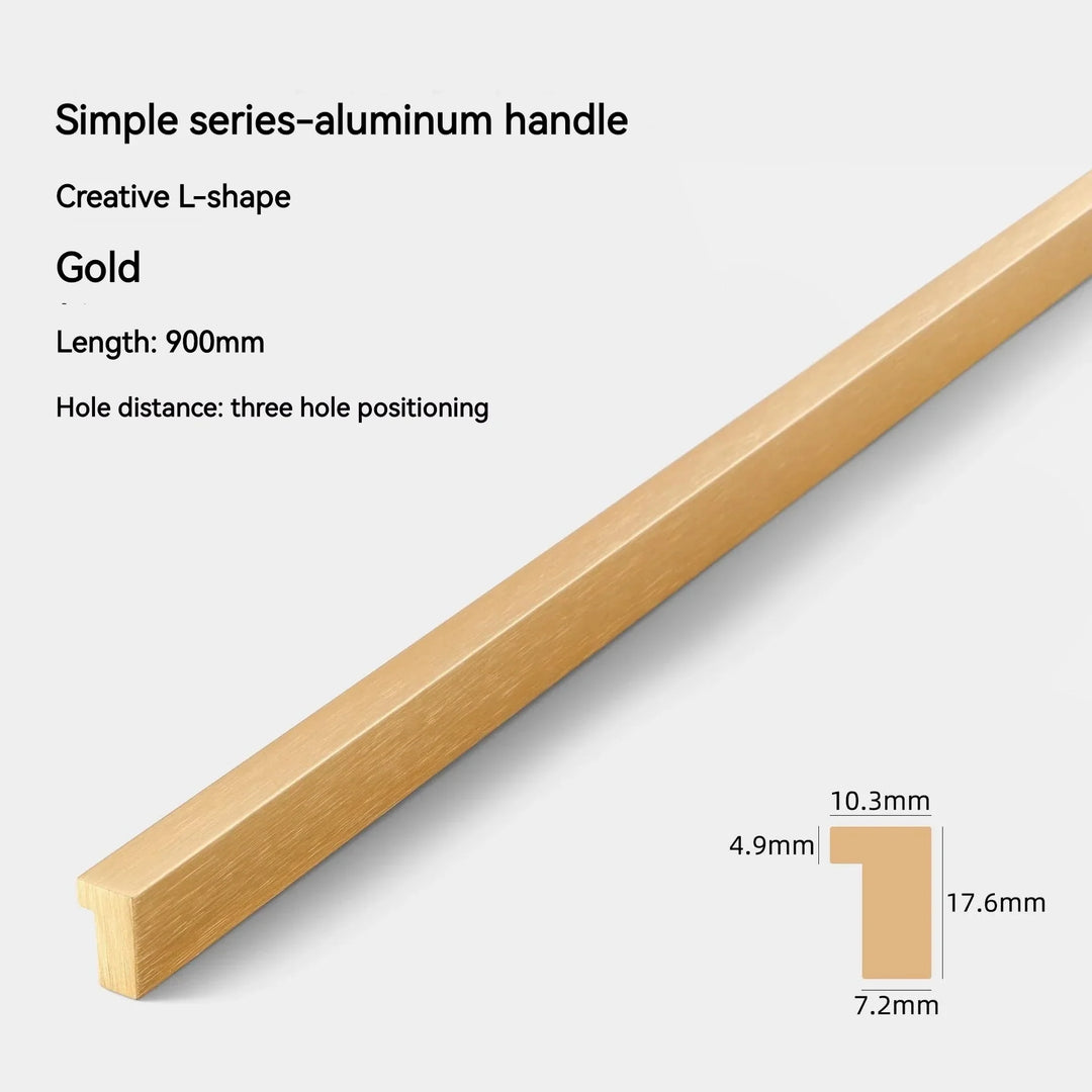 Modern Long T-Bar Aluminum Cabinet Handles – Brushed Gold, Silver, and Black Pulls (700mm-1200mm)
