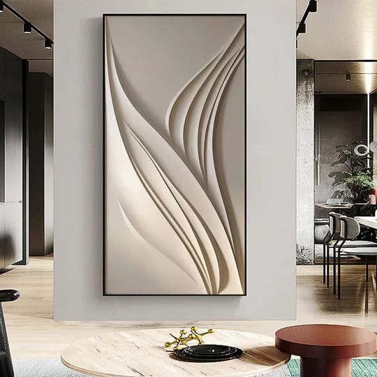 Large Abstract 3D Textural Canvas Wall Art Print
