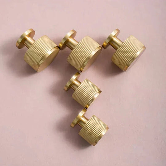 Brass Cabinet Knobs & Knurled T-Bar Handles – Modern Furniture Hardware