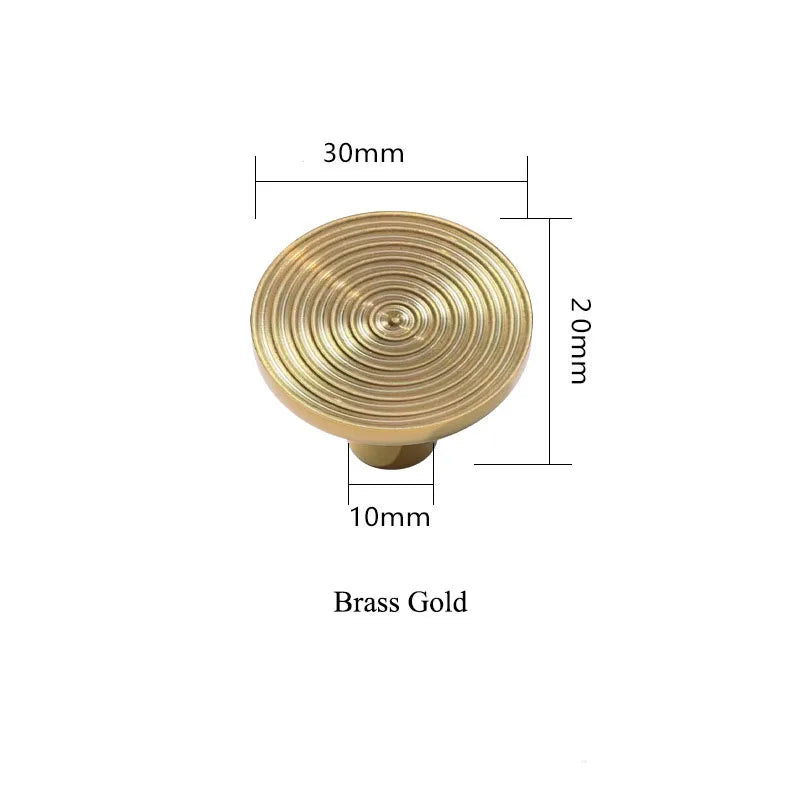 Spiral Deco Brass Furniture Handles – Modern Pulls for Cabinets and Wardrobes