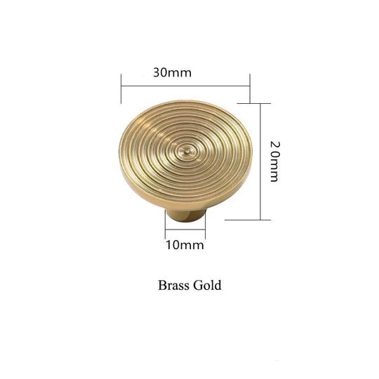 Spiral Deco Brass Furniture Handles – Modern Pulls for Cabinets and Wardrobes