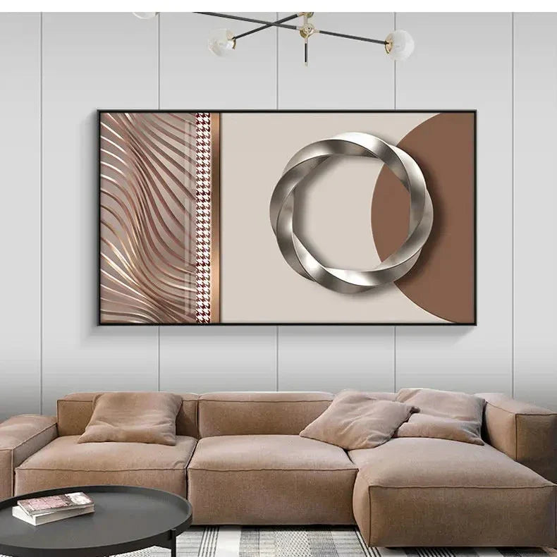 Abstract Celestial Geometry Canvas Wall Art
