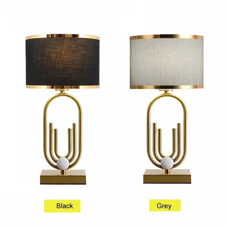 Nordic Luxury Fabric Table Lamp for Bedroom & Living Room
