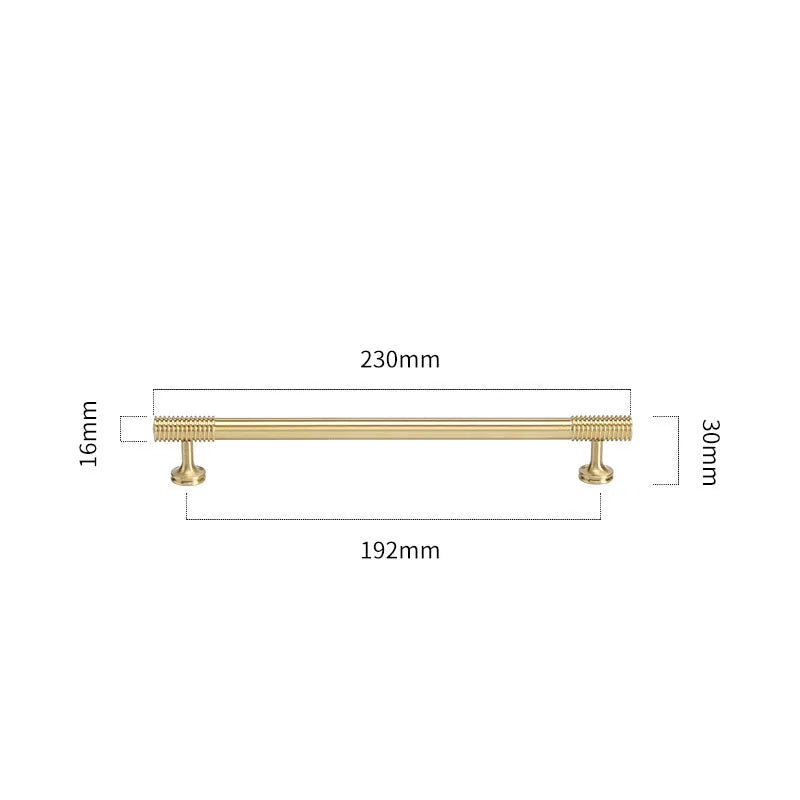 Spiral Deco Brass Furniture Handles – Modern Pulls for Cabinets and Wardrobes