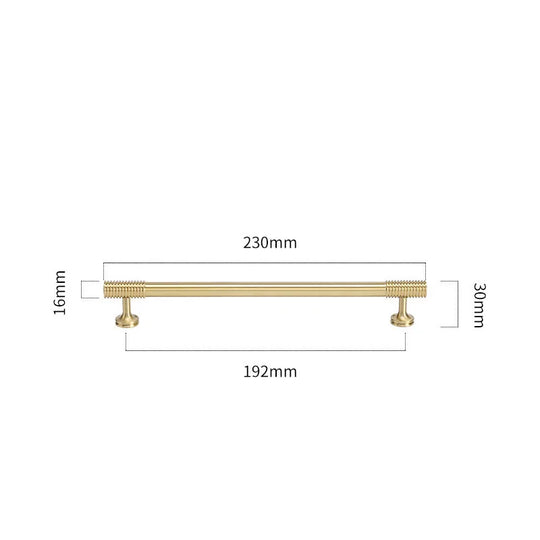 Spiral Deco Brass Furniture Handles – Modern Pulls for Cabinets and Wardrobes