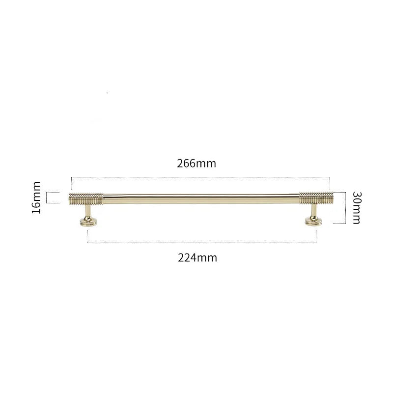 Spiral Deco Brass Furniture Handles – Modern Pulls for Cabinets and Wardrobes