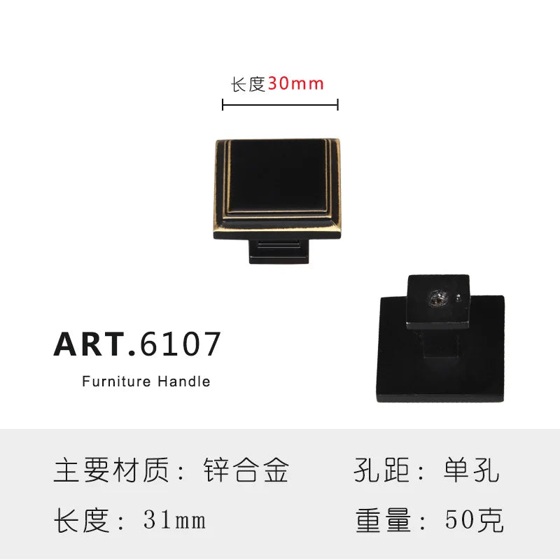Zinc Alloy Solid Cabinet Door Handles – Modern Minimalist Pulls for Furniture