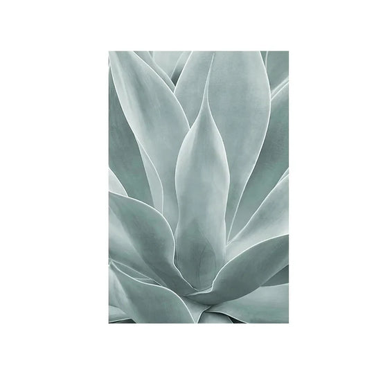 Cactus Botanical Canvas Wall Art Green Leaf Print