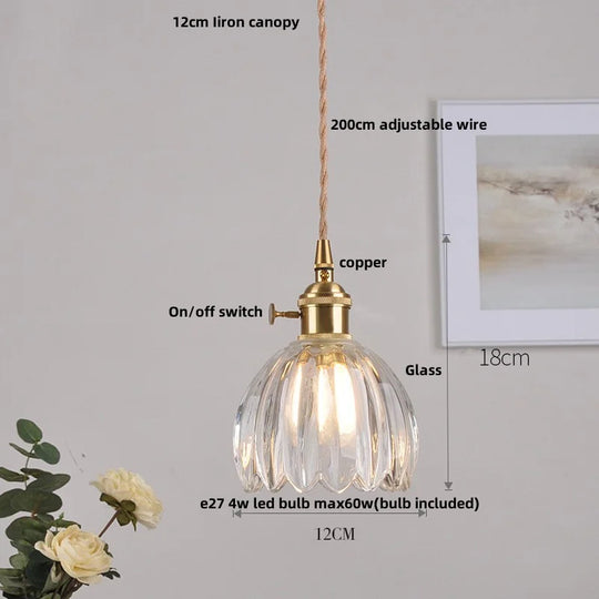 Lucien – Modern Clear Glass Pendant Light for Living Room, Restaurant, and Café