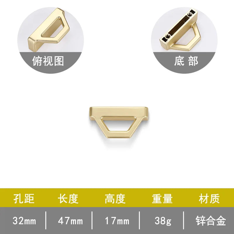 Gold and Pearl Grey Cabinet Handles – Modern Zinc Alloy Pulls for Furniture