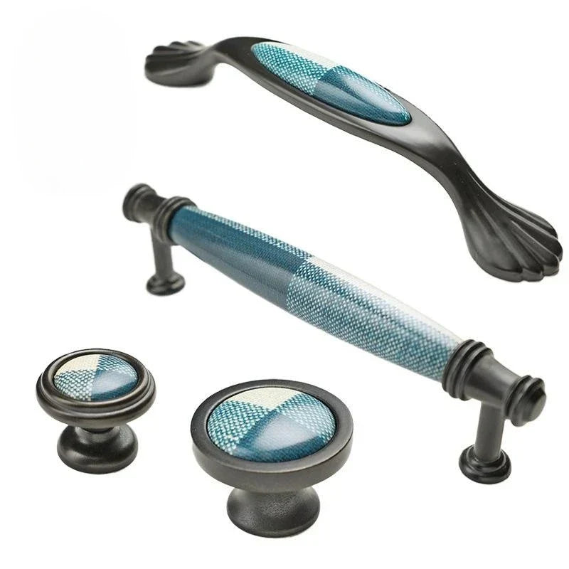 Precision Ceramic Cabinet Handles – Plaid Knobs for Furniture