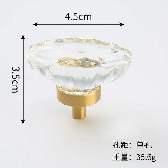 Brass Crystal Cabinet Handles – Light Luxury Furniture Knobs